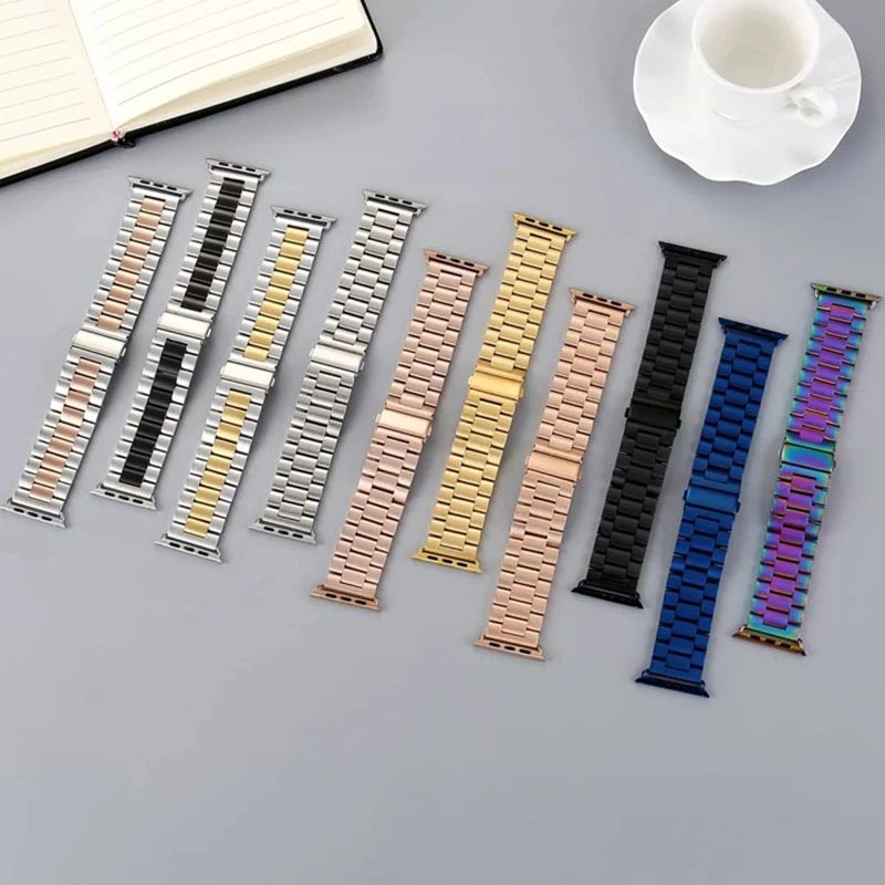 Ремешок из нержавеющей стали для apple watch band 5 44 мм 40 звеньевой браслет