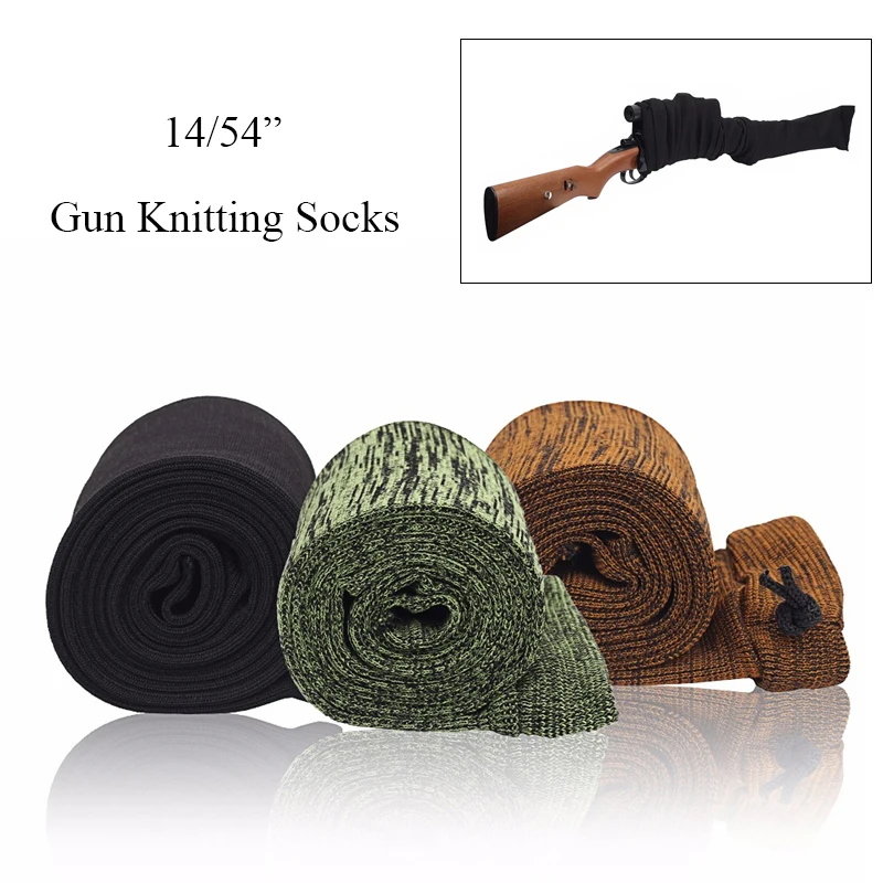 

Airsoft Rifle/Pistol Knit Gun Sock Silicone Treated Handgun Protector Cover Holster Moistureproof Storage Bag Hunting Accessory