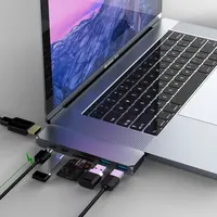 Хаб для макбука. Есть порты USB-C, microSD, HDMI, Type C. Подходит к макбукам последних моделей. #2