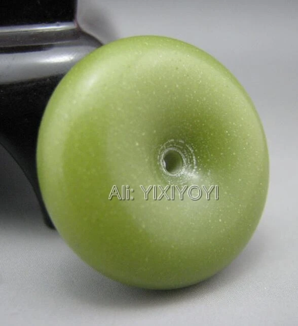 

Natural Fluorite Luminous Stone Carved Round Safety Buckle Lucky Pendant + Rope Necklace Glow in Dark Natural Stones Jewelry
