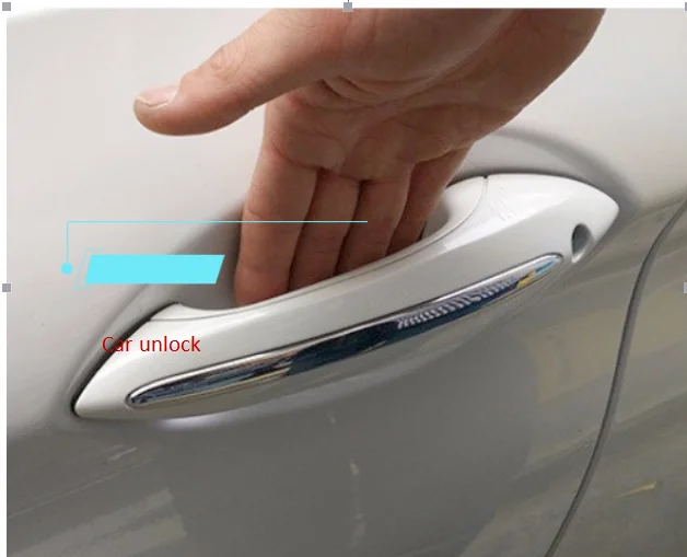 PKE 키리스 엔트리 액세스 시스템 잠금 해제용 터치 문짝 핸들, BMW F18 F07 F10 F01 F02 용, 핸들 2 개, 오리지널 키 사용