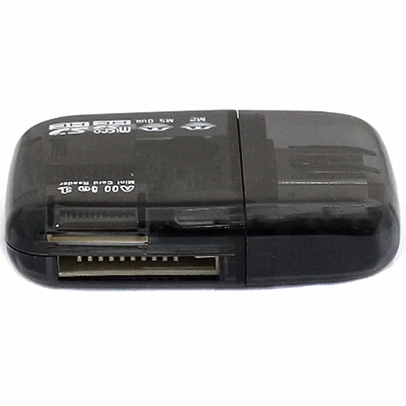 Черный USB 2,0 Flash Memory Card Reader Все-в-одном SD/SDHC Micro-SD/TF MS Duo M2 карты памяти читателей и адаптеры