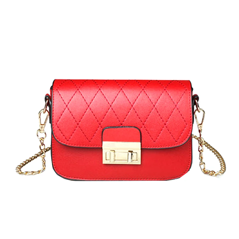 

Summer Mini Flap PU Leather Gold Chain Single Shoulder Belt Women Shoulder Bag Simple Style Mini Crossbody Bags for Ladies