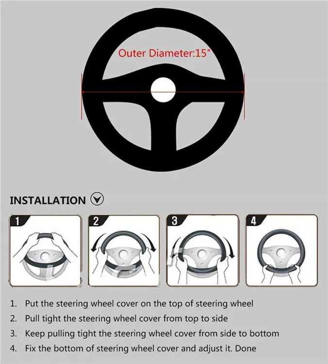 Good steering wheel cover 15inch01