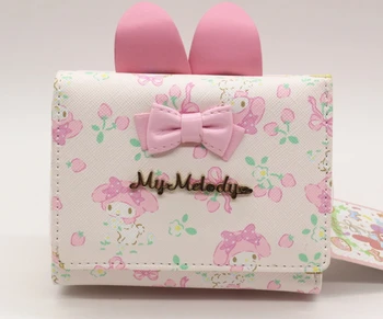 

2018 the latest Korean style cartoon wallet, lady's short wallet. With rabbit ears Multifunctional key bag coin purse