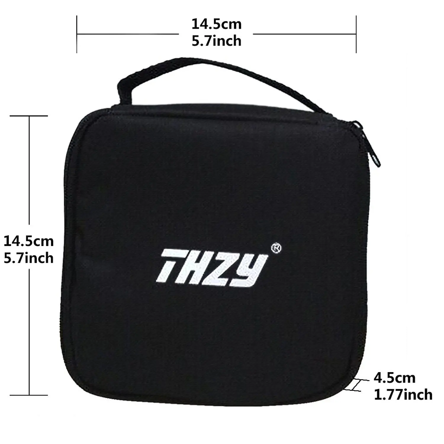 

High Quality THZY Black Polyester Square Handbag Zippered Tool Bag