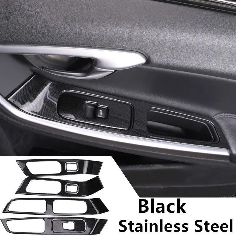 

Car Door Armrest Panel Decorative Cover Trim 7pcs For Volvo XC60 S60 V60 2012-17
