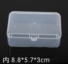 

50pcs Rectangular transparent plastic box PP-5 sundries storages cards collections coin screw medicine small debris boxes