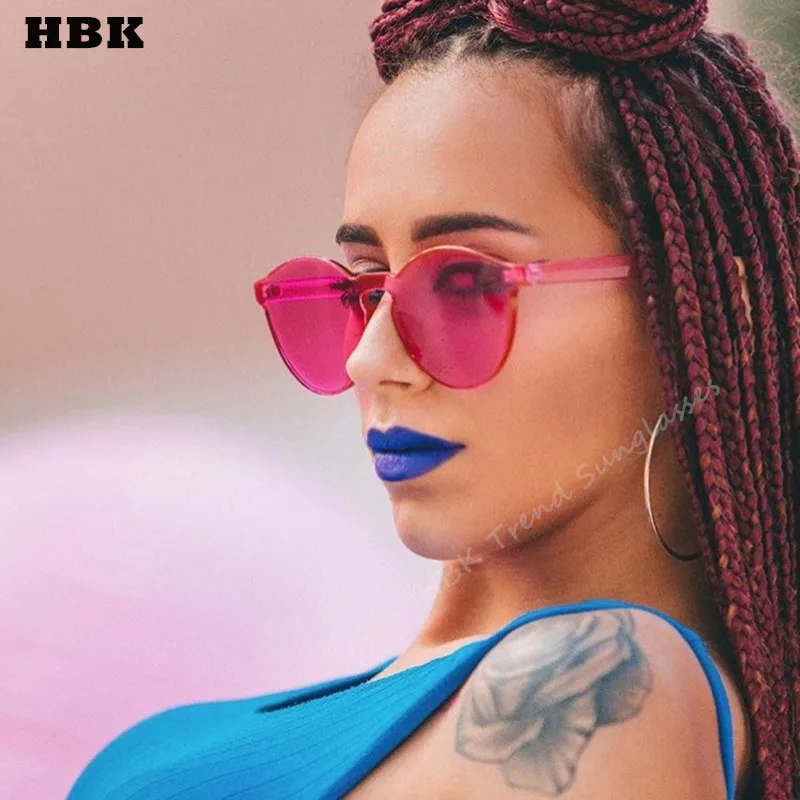 Солнцезащитные очки HBK с прозрачными пластиковыми линзами для мужчин и женщин
