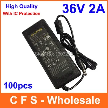 

High Quality AC DC 36V 2A Power Supply Adapter 36V 72W Adaptor Charger FedEx / DHL Free shipping 100pcs Lot wholesale