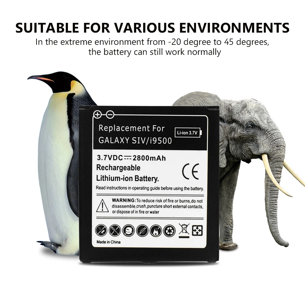 Литий ионный аккумулятор 2800 мАч для телефонов samsung galaxy s4 i9500 Verizon I545 I9295 E330s i9505 i9506