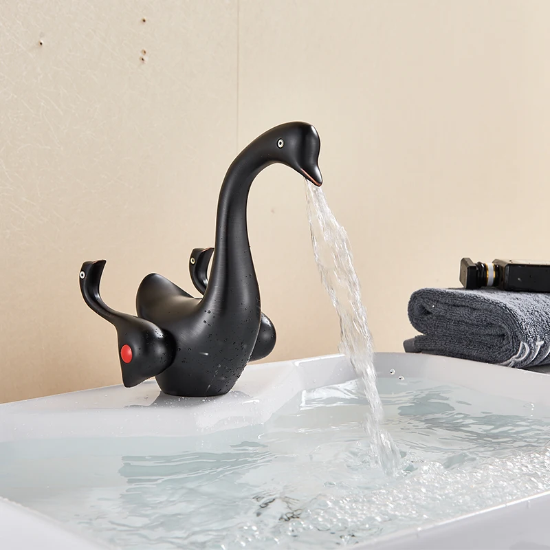 Swan Basin Tap Basin Faucet Bathroom Faucets Dual Hand Water Mixer