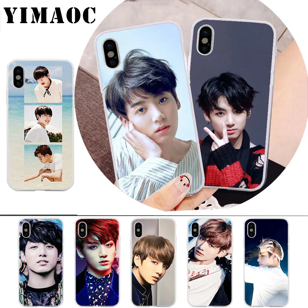 

YIMAOC BTS Bangtan JUNG KOOK Soft Silicone Case for iPhone X r s Xr Xs Max 8 7 6S 6 Plus 5 5s SE