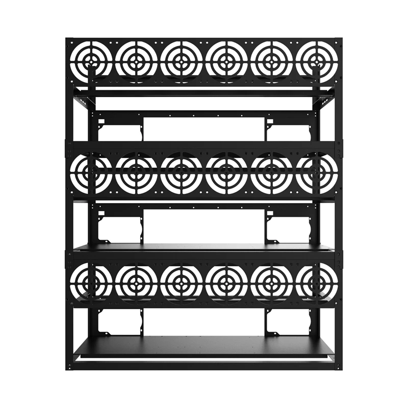 Mining Rig Case PC Server Rack Crypto Coin Open Air Frame 12 GPU Case ATX Fit ETH BTC XMR RX 470 580 GTX 1060 1080 P106 36 Card