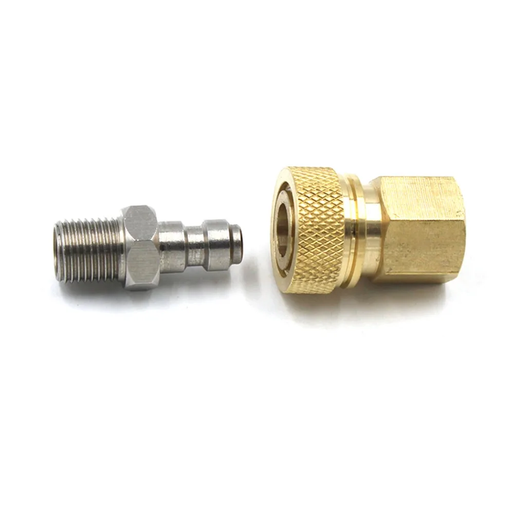 

PCP Airforce Paintball Stainless Steel 8MM M10x1 Female Quick Disconnect Male Plug Coupler Connector Set Air Refill Fitting