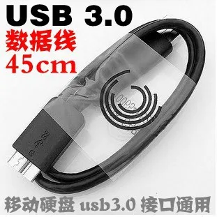 

1PCS---NEW 45cm usb 3.0 micro 10 pin data transfer short cable for WD for Hitachi for Toshiba for Seagate external hard drive