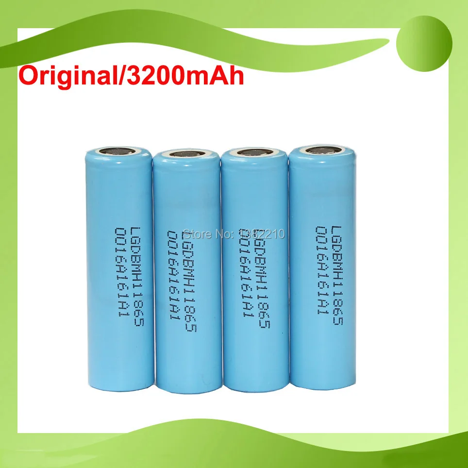 10 шт./лот, 18650 3,7 V INR18650 MH1 3200mAh 10А разрядная батарея для LG