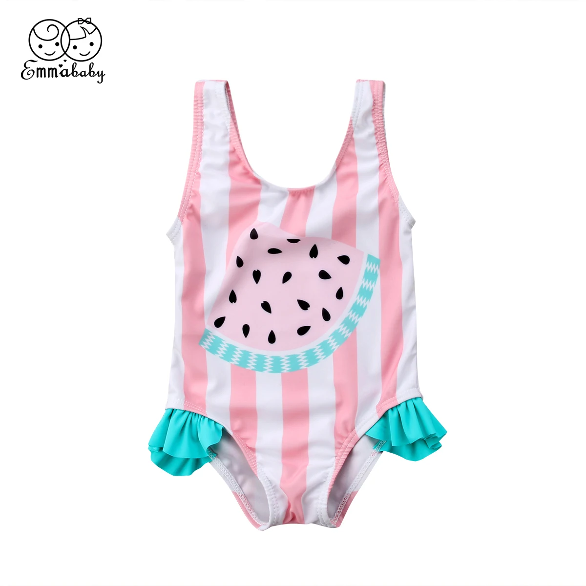

Newest Baby Girl Striped Swimsuit Fashion Cute Watermelon Print Swimwear One-piece Bikini Bathing Suit Beachwear Baby Clothes