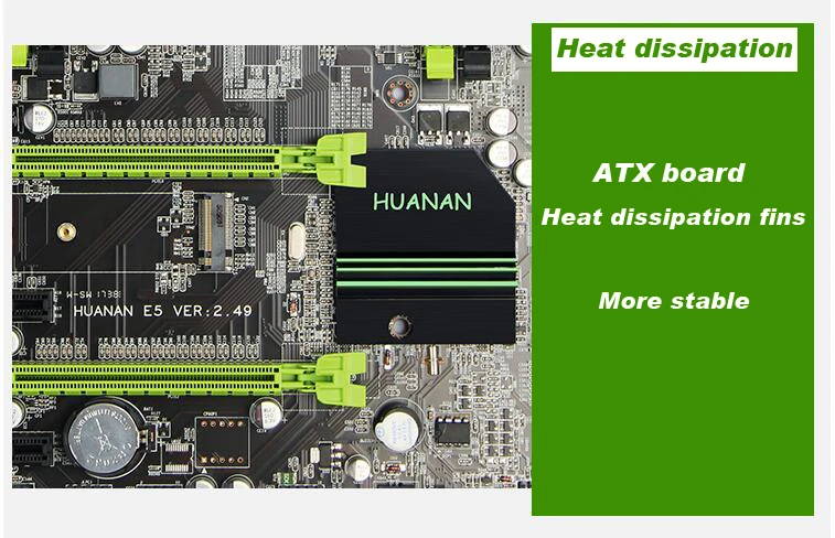 HUANANZHI X79 материнская плата Золотой V2.49 LGA2011 ATX USB3.0 SATA3 PCI-E NVME M.2 SSD Поддержка REG ECC памяти и процессор Xeon E5