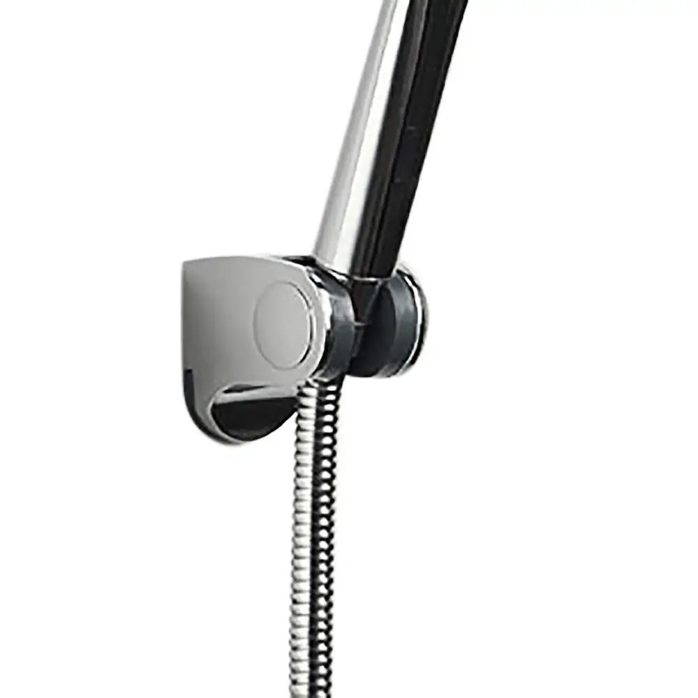 

Shower Head Handset Holder Chrome Bathroom Wall Mount Adjustable Suction Bracket polished Lightweight robust durable @Q
