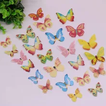 Наружное декорирование торта на свадьбу, день рождения, вечеринку, детский душ, съедобная бабочка, вкусное Украшение Тортов, бумага, 10 шт