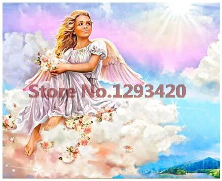 

5D Diamond Painting angel girl on the cloud Home Decoration Cross Stitch Diamond Embroidery Full Rhinestone Needlework Mosaic