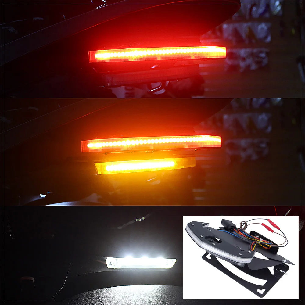 

LED Turn Signal Stop Brake License Plate Warning Signal LED Lights Integrated Turn Tail Light for 2014-2017 BMW R Nine T 15 16