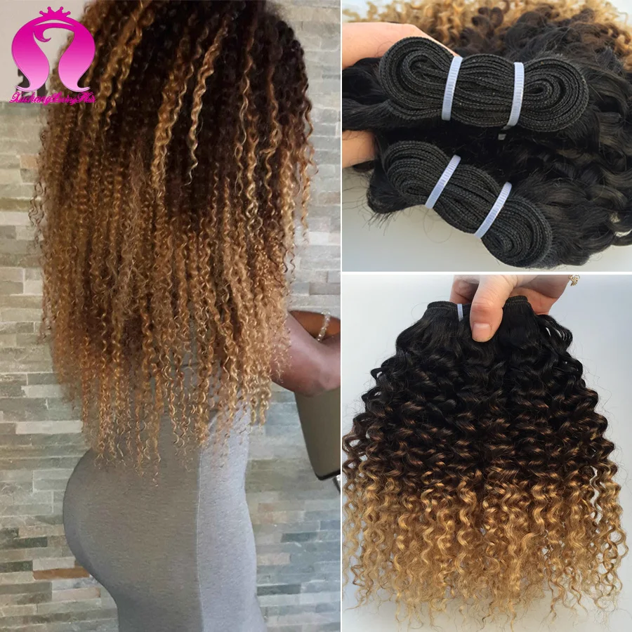 

Brazilian Ombre Kinky Curly Hair 3 Bundles Blonde Brazilian Deep Wave Curly Virgin Hair Ombre Brazilian Kinky Curly Virgin Hair