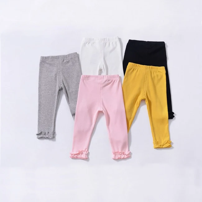 Pudcoco Дети для маленьких девочек штаны для мальчика с оборками и леггинсы одноцветные длинные штаны с завязкой мягкие хлопковые брюки одежда-унисекс для младенцев