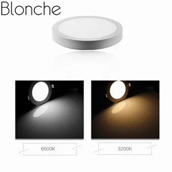 

Blonche Led Panel Light AC85~265V Modern Ceiling Lamp Round/Square 6W/12W/18W for Living Room Bathroom Bedroom Decor Lighting