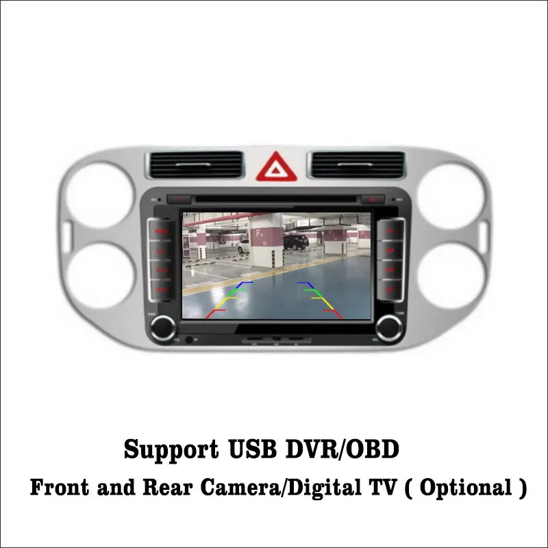 Best Liislee Android 7.1 2G RAM For Volkswagen VW Tiguan Car Radio Audio Video Multimedia DVD Player WIFI DVR GPS Navi Navigation 5