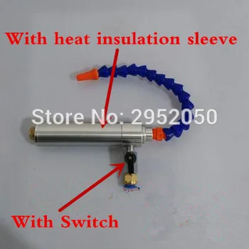 Cheap Free Shipping Vortex Hot And Cold Air Dry Cooling Gun With Flexible Tube With Switch Heatproof 145mm With Heat Insulating Sleeve