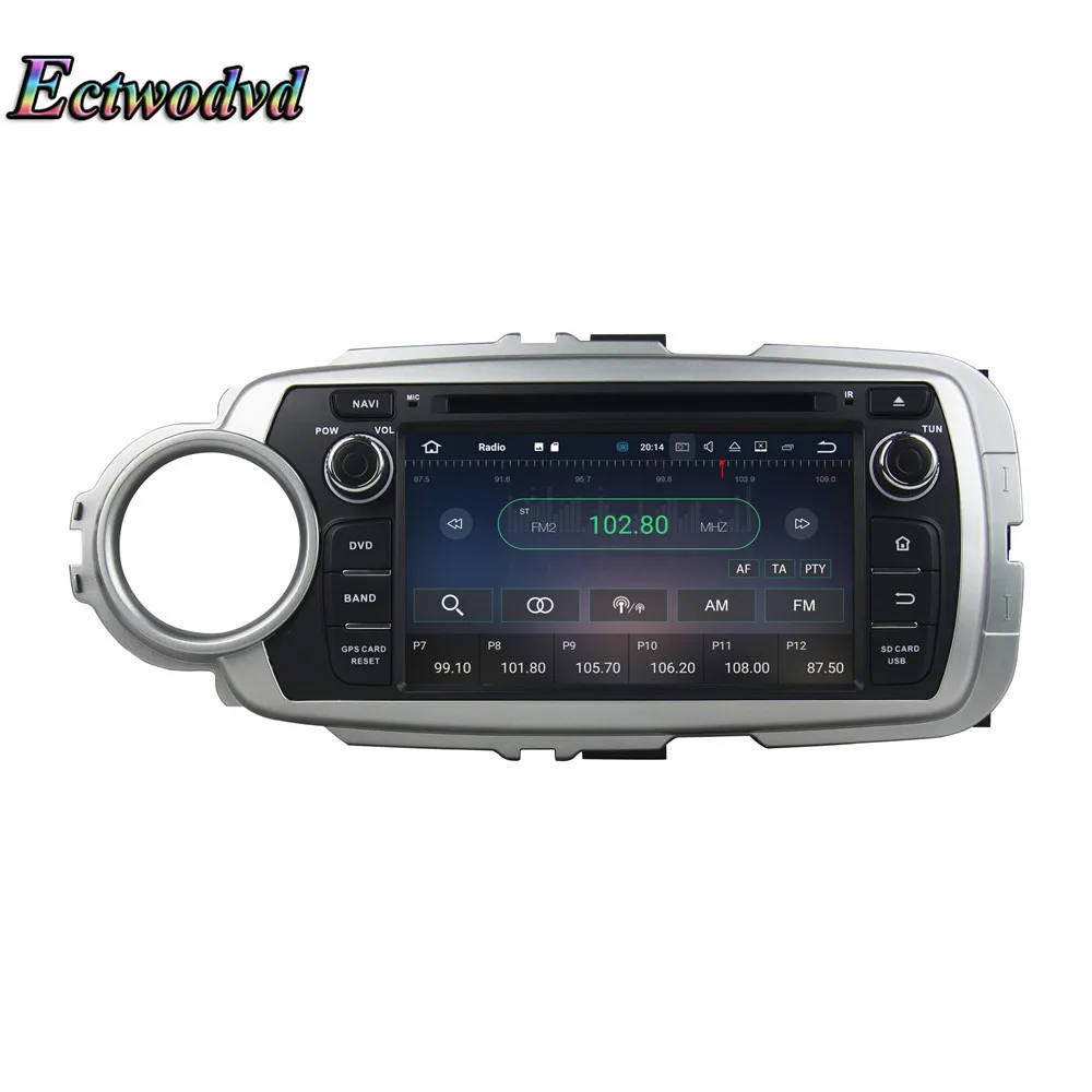 Perfect Ectwodvd Octa Core 4G RAM 64G ROM Android 9.0 Car Multimedia DVD Player GPS HeadUnit For Toyota Yaris 2012 2013 Left 15