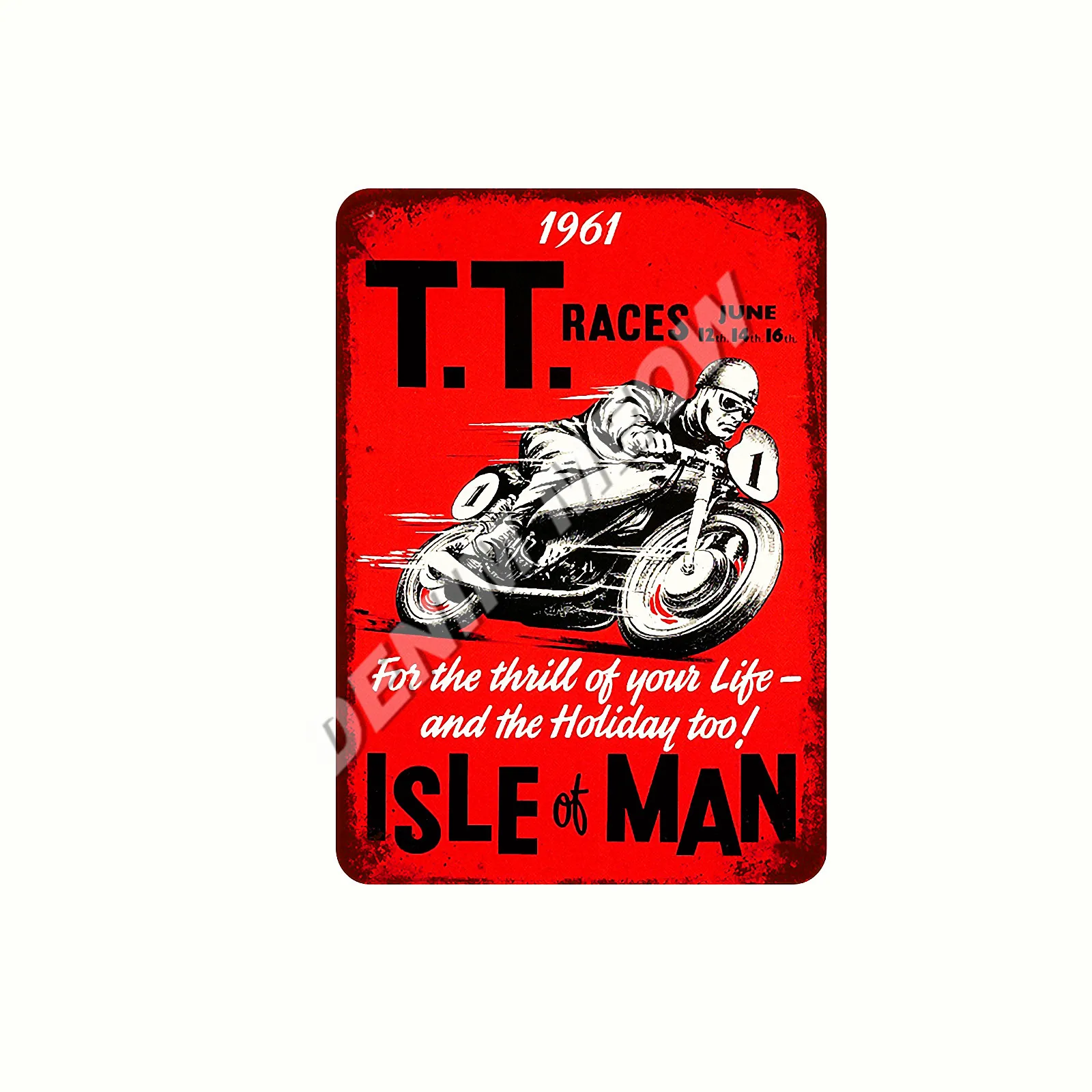 Ретро TT Isle of Man металлические знаки Norton мотоциклы гонки табличка Винтаж Искусство Живопись тарелки Паб Бар Гараж магазин домашний декор WY59 - Цвет: 17