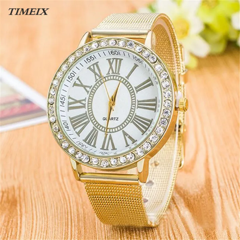 2017 Hot Fashion Women Crystal Wrist Watches Quartz Watch Bracelet