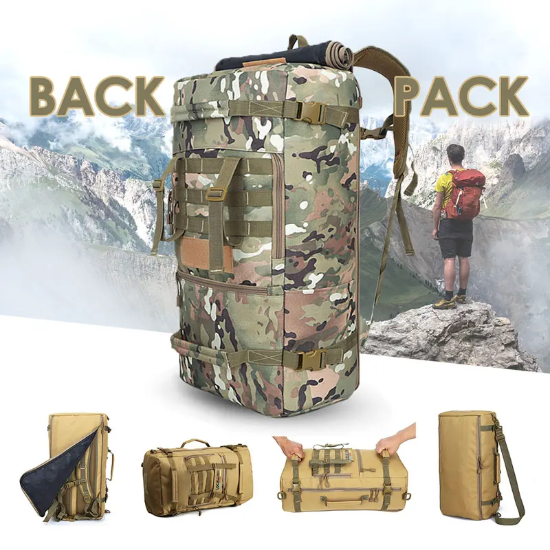 New Nylon 50L Climbing Hiking Military Tactical Backpack Outdoor Army Camping Mountaineering Men Ba