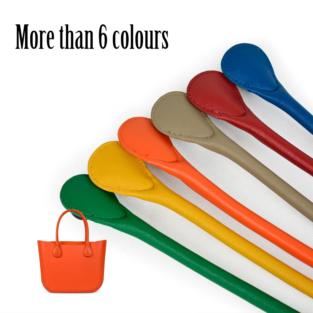 New 1 Pair 8 Colors Pu Faux Leather Handles for Obag Classic Mini O Bag