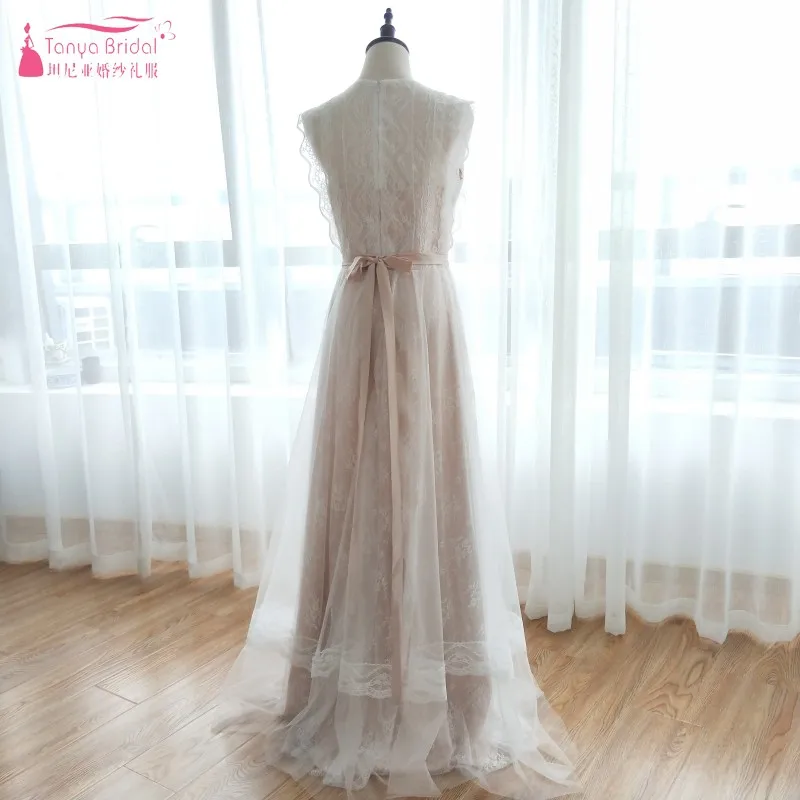 Богемное свадебное платье феи кружева Цыганский Пляж Лето robe de soiree Испания Франция Свадебные платья ZW077