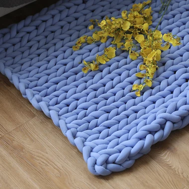 Массивное трикотажное одеяло из тюбика, очень плотное трикотажное одеяло, гигантское трикотажное одеяло, очень массивное трикотажное одеяло - Цвет: blue
