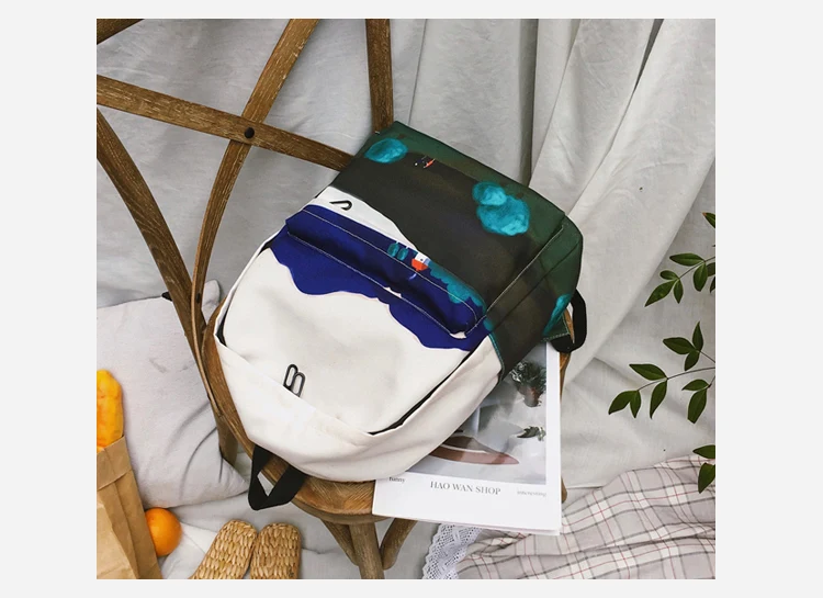 Menghuo Fresh Canvas Backpack Women Landscape School Bags for Teenagers Girls New Backpack Travel Bag Rucksack Mochilas Knapsack_34_32