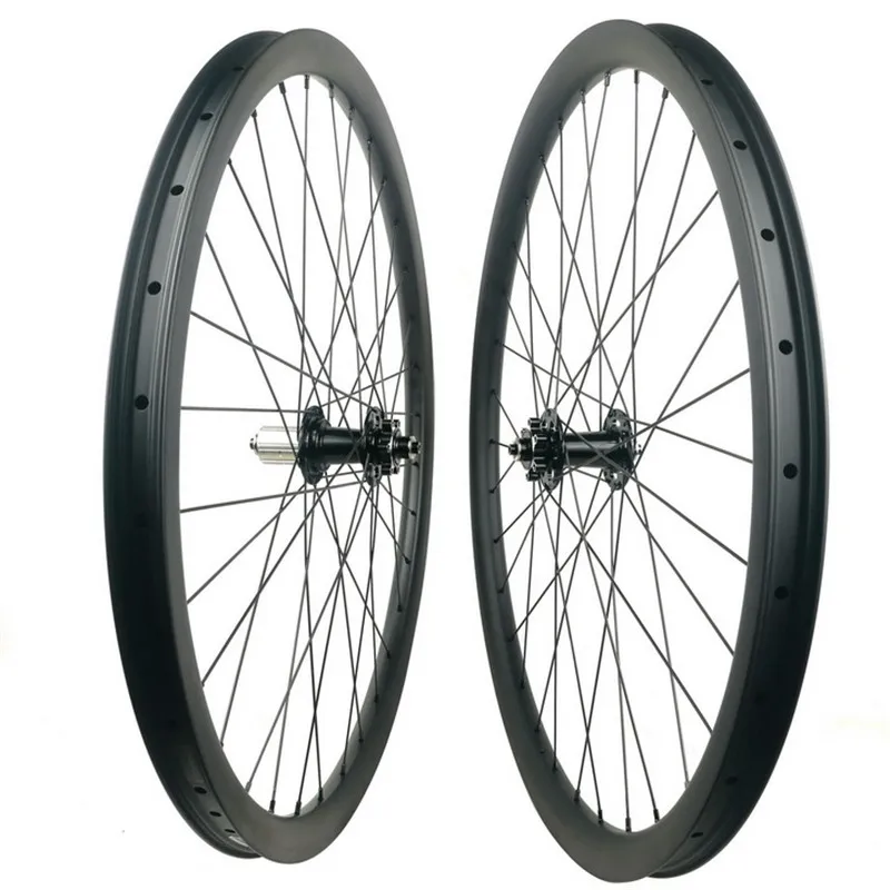 

One Pair Carbon Mountain Bike Wheelset Full Carbon MTB 29'' Tubeless Wheels Powerway M42 Hubs and Pillar 1423 Spokes