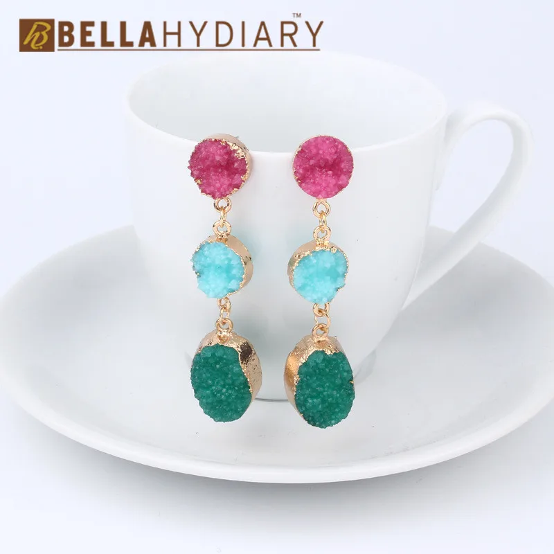 Druzy earrings resin earrings jewelry Ohrringe bijoux earings earring earing pendientes brinco big earrings vintage jewelry wedding earrings geometric earrings long earrings gifts for women