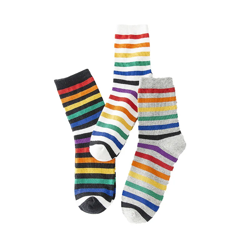 Epous Ulzzing новые радужные полосатые с рисунком смешные короткие носки женские крутые хлопковые Harajuku носки женские Модные Цветные счастливые носки