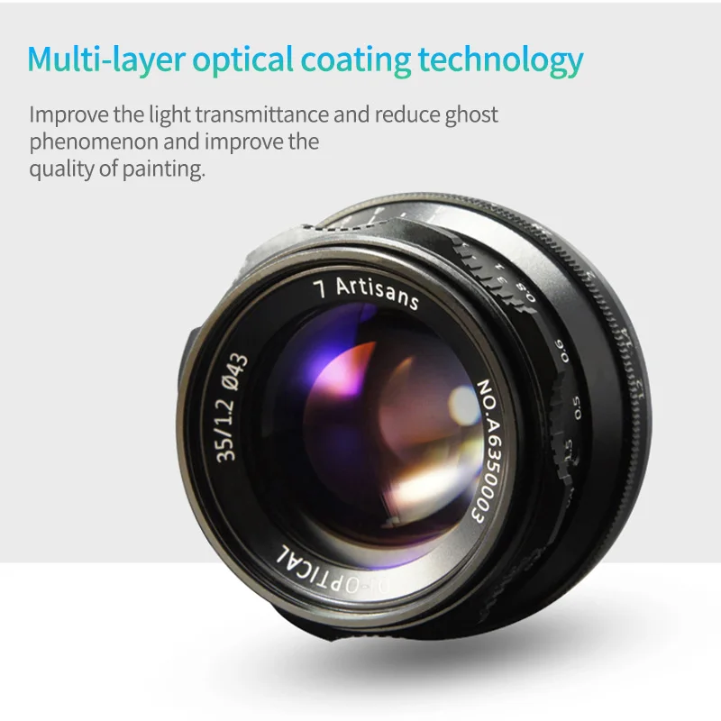 7 ремесленников 35 мм F1.2 Prime объектив для Sony E mount Canon EOS M Fuji XF APS C микро одиночные