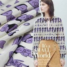 Вилла мультфильм печати шелковой ткани Мягкое платье ткани 100 шелковые ткани рубашка на заказ тонкие шелковые ткани оптом шелковой ткани