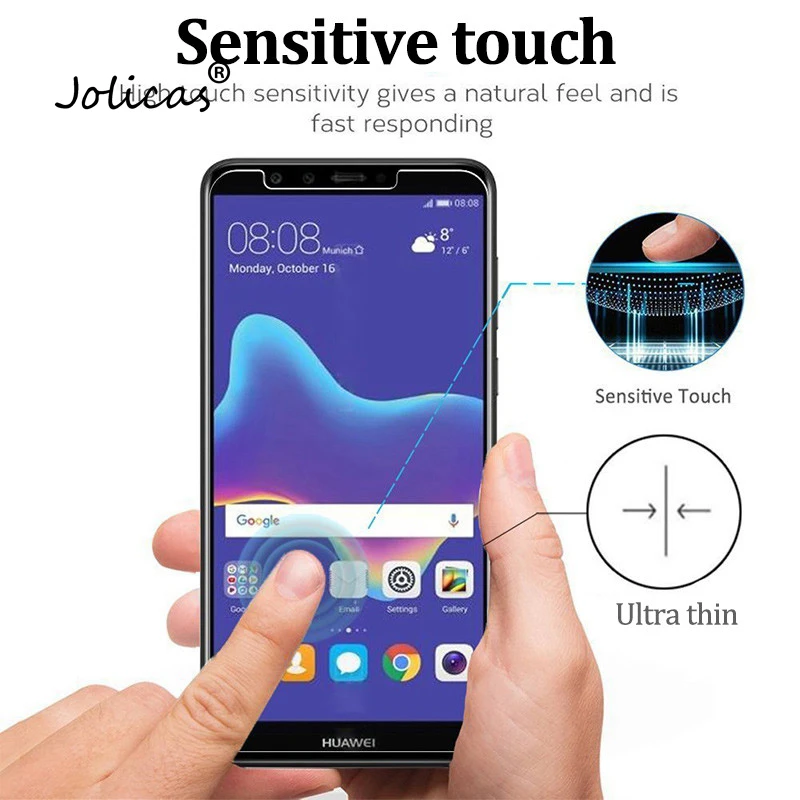 Экран протектор для huawei Y6 Y5 Y7 Y9 2018 прозрачная пленка из закаленного Стекло 2017 prime