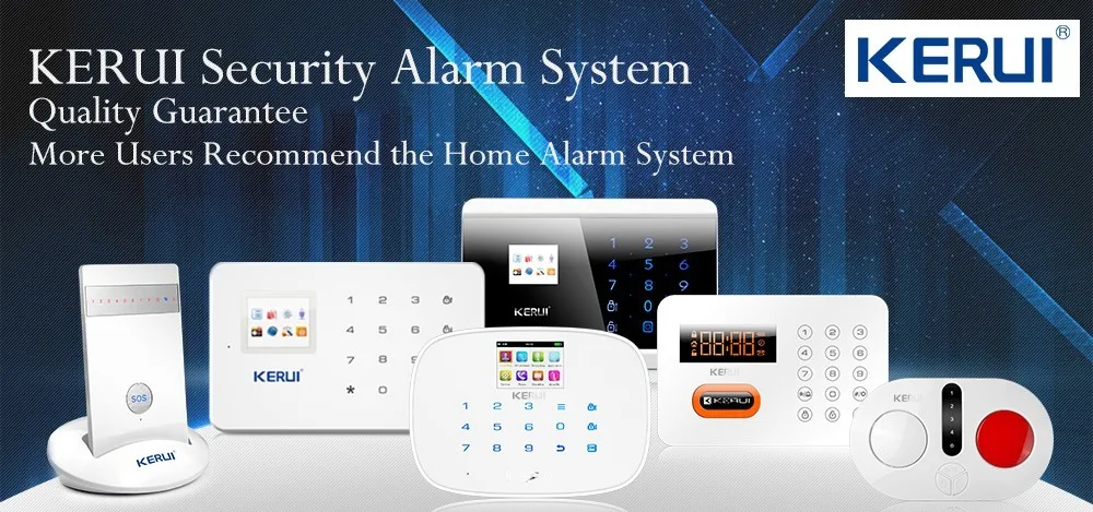 Kerui Беспроводная GSM домашняя система охранной сигнализации ISO Android APP TFT сенсорная панель охранная сигнализация Wifi ip-камера датчик дыма