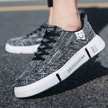 

Summer Concise Solid Color Men'S Casual Shoes Trend Versatile Breathable Hard-Wearing Lace-up Men's Sports Running Shoes Male