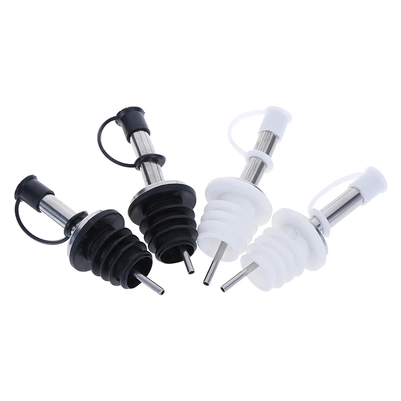 

1PC Stainless Steel Oil Bottle Spout Pourer/Mouth with Stopper Flask Dry Red Wine Pot Bottle Cork Plug Olive Pourer Dispenser