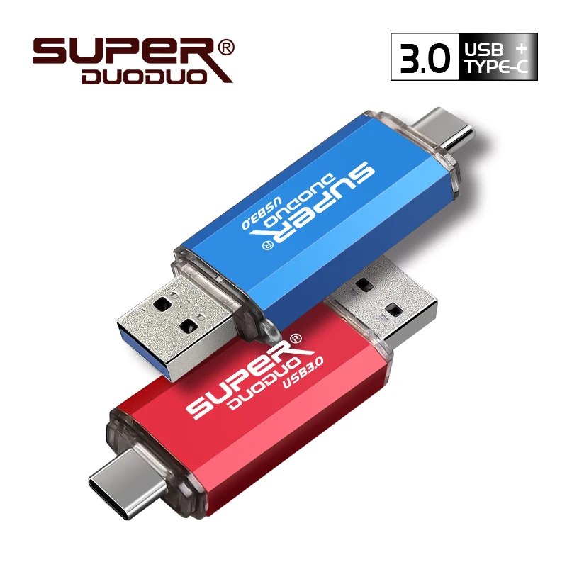 2 в 1 OTG type-c usb флеш-накопитель высокоскоростной флеш-накопитель 128 Гб 64 ГБ 32 ГБ 16 ГБ 8 ГБ usb 3,0 Флешка для type-c/PC